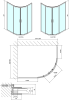 Polysan EASY čtvrtkruhová sprchová zástěna 1200x900mm, L/R, čiré sklo EL2715