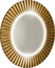 Sapho PRIDE kulaté zrcadlo s LED osvětlením v rámu ø 75cm, bronz PD754