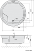 Polysan ROYAL ROUND kulatá vana s konstrukcí 172x172x49cm, bílá 73211