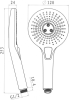 Mereo Ruční sprcha třípolohová ø 12 cm CB565A