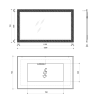 Sapho FLUT zrcadlo s LED podsvícením 120x70cm, bílá FT120