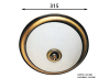 Sapho GLOSTER stropní svítidlo,  ø 315mm,  2xE14, 40W, IP21, bronz AU514