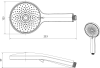 Sapho Ruční masážní sprcha, 4 režimy sprchování, silikon trysky, průměr 123mm, černá mat 1204-10B
