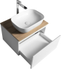 Aqualine ALTAIR skříňka s deskou 58 cm, bílá/dub emporio AI263-02
