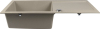 Sapho Granitový vestavný dřez s odkapem, 97x50cm, béžová GR1612