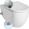 Isvea INFINITY CLEANWASH závěsná WC mísa, integrovaný ventil a bidet. sprška, Rimless, 36, 5x53cm, bílá 10NFS1001I