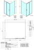 Polysan EASY obdélníkový sprchový kout 1100x800mm L/P varianta, sklo Brick EL1138EL3238