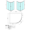 Polysan EASY čtvrtkruhová sprchová zástěna 1200x800mm, L/R, čiré sklo EL2315