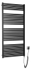 Aqualine TONDI-E elektrické otopné těleso rovné 600x1330 mm, 600 W, černá mat DE486T