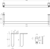 GSI NORM čelní držák ručníků 125cm, chrom PASAND125