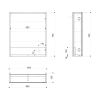 Sapho LINEX galerka s LED osvětlením, 60x70x15cm, levá/pravá, borovice rustik LX060-0016