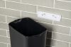 MARPLAST COLORED odpadkový koš nástěnný 23l, ABS, Soft Touch, černá mat A74201NE