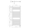 Aqualine DIRECT-E elektrické otopné těleso rovné 450x960 mm, 300 W, černá ILE94TB