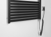 Aqualine TONDI-E elektrické otopné těleso rovné 600x1330 mm, 600 W, černá mat DE486T