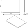 Sapho PLATO deska Rockstone 700x24x500mm, bílá mat PL070-0101