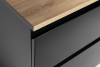 Aqualine ALTAIR skříňka s deskou 87, 5 cm, černá mat/dub emporio AI690-01