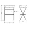 Sapho FERRO podstavec pod umyvadlo 565x720x390mm, černá SKA560-1