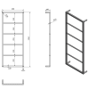 Sapho SKA nástěnný sušák ručníků 450x1150x100mm, černá mat SKA501