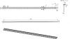 Sapho Spádová lišta, levá, výška 10mm, délka 1200mm, nerez mat SPD1210-L
