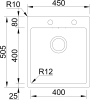 Nerezový dřez Sinks BOXER 450 RO 1,2mm RDBOK4505052RO
