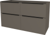 Mereo Mailo, koupelnová skříňka 121 cm, černé madlo, Multidecor, Lávová šedá CN593SBLAS1
