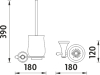 Nimco LADA Toaletní WC kartáč retro s keramickou nádobou LA 19094K-65