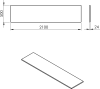 Sapho PLATO deska Rockstone 2100x24x500mm, bílá mat PL210-0101