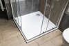 Aqualine TECMI sprchová vanička z litého mramoru, čtverec 80x80cm, bílá PQ008
