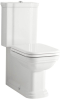 Kerasan WALDORF WC kombi, spodní/zadní odpad, bílá-chrom WCSET04-WALDORF