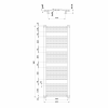 Aqualine ORBIT otopné těleso s bočním připojením 600x1680 mm, bílá ILO66T