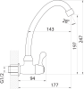 Aqualine Nástěnný kulový ventil 1/2", otočná hubice, chrom ZY1813