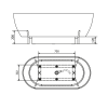 Polysan REDUTA konstrukce pro vanu 171x81cm, černá mat 72820B