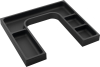 Sapho LINDO "U" organizér 372x36x323mm, plast, antracit LD001