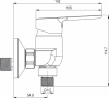 Mereo Sprchová nástěnná baterie, Zuna, 150 mm, bez příslušenství, chrom CB60103Z