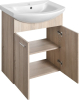 Aqualine ZOJA umyvadlová skříňka 61, 5x74x32, 5cm, dub platin, 2x dvířka 51163