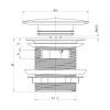 Polysan Vanová výpust 6/4", click-clack, solid surface, bílá mat 72195