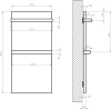 Sapho ENIS koupelnový sálavý topný panel 600W, IP44, 590x1200 mm, černá mat RH600B