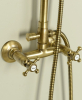 Sapho ANTEA sprchový sloup k napojení na baterii, hlavová, ruční sprcha, bronz SET036