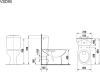 Mereo WC kombi, zadní odpad s armaturou VSD90 (H8602760007871)