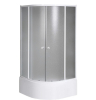 Aqualine ARLEN čtvrtkruhová sprchová zástěna 800x800x1500 mm, sklo Brick BTR803