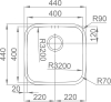 Nerezový dřez Sinks INDUS 440 V 1,0mm leštěný RDINL4404401V