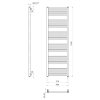Sapho METRO-E elektrické otopné těleso rovné 600x1620 mm, 800 W, bílá ME616