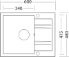 Granitový dřez Sinks LINEA 600 Granblack+VITALIA LI60030VVICL