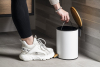 Aqualine BAMBUS odpadkový koš kulatý 5l, Soft Close, bílá mat BI007