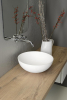 Sapho THIN umyvadlo na desku, Rockstone Ø 39 cm, bílá mat WN185
