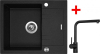Granitový dřez Sinks LINEA 600 XC Granblack + Elka černá matná G1930XC