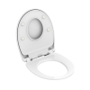 Mereo Samozavírací WC sedátko, duroplast, bílé, s odnímatelnými panty CLICK CSS119