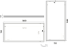 Nimco OBDELNÍKOVÁ - OSTRÉ ROHY LED zrcadlo 1400x700 ZP 13008