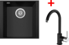 Granitový dřez Sinks CUBE 340U Nanoblack + MIX 35 Nanoblack G256N6