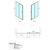 Polysan DEEP sprchové dveře posuvné 1300x1500mm, čiré sklo MD1315